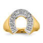 Mens Gentlemens Classics(tm) 14kt. Gold Diamond Horseshoe Ring - image 1