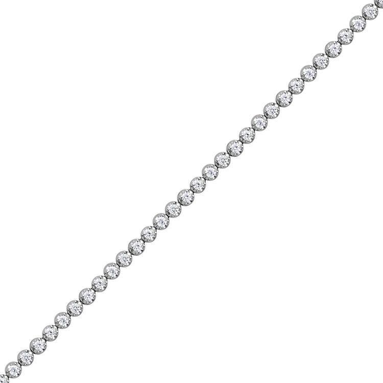 Nova Star® 7in. Sterling Silver 1ctw. Lab Grown Diamond Bracelet