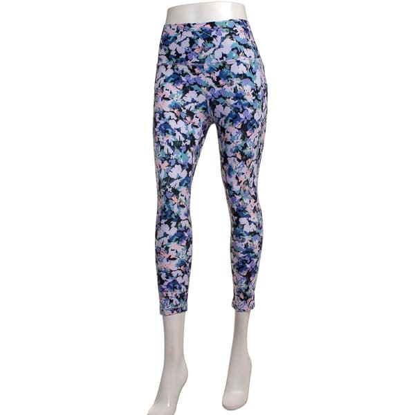 Womens RBX Hello Floral Foldover Waistband Capris - image 