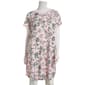 Womens White Orchid Cloud Knit Floral Nightshirt - image 1