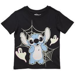 Girls (4-6x) Disney Stitch Glow in the Dark Halloween Tee