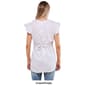 Womens Times Two Flutter Sleeve Floral Tie Waist Maternity Blouse - image 2