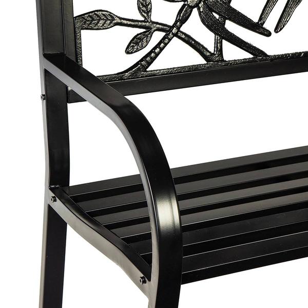 Evergreen Dragonfly Metal Garden Bench