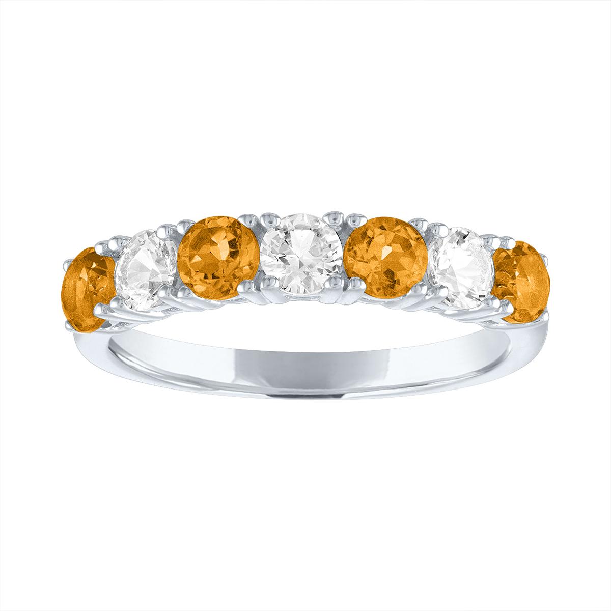 Gemstone Classics™ Citrine & White Sapphire Band Ring