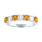 Gemstones Classics&#40;tm&#41; Citrine & White Sapphire Band Ring - image 1