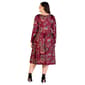 Plus Size 24/7 Comfort Apparel Wine Paisley Midi Pocket Dress - image 2