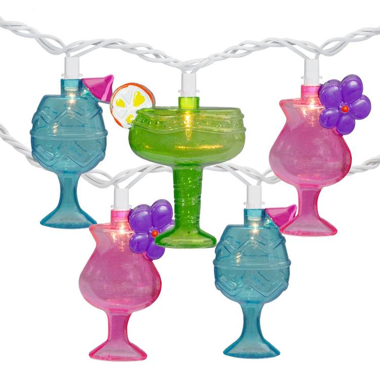 Northlight Seasonal 7.5ft. Cocktail Glasses Patio Light Set