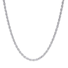 Sterling Silver 18in. Polished Solid Rope Chain Necklace