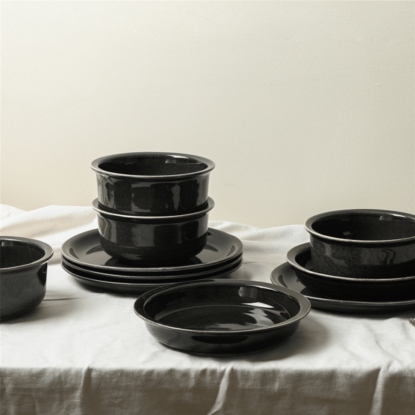 Stone Lain Slate 12pc. Stoneware Dinnerware Set
