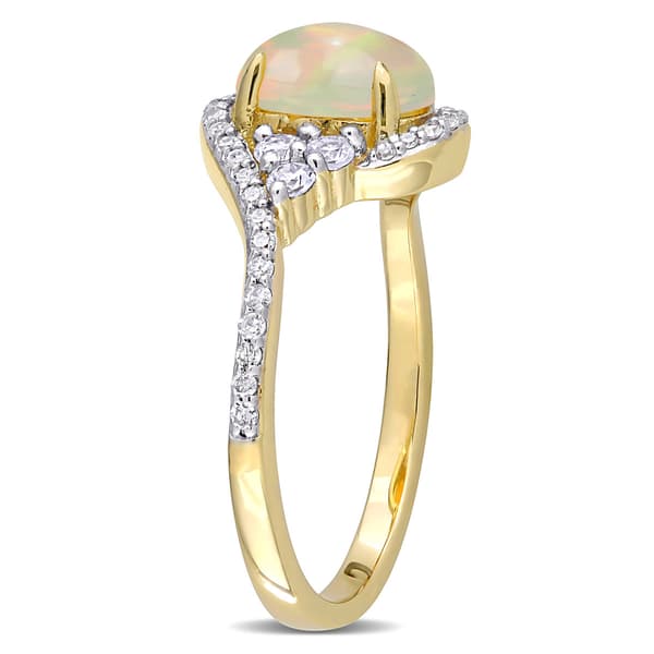 Gemstones Classics™ 10kt. Yellow Gold Ethiopian Yellow Opal Ring