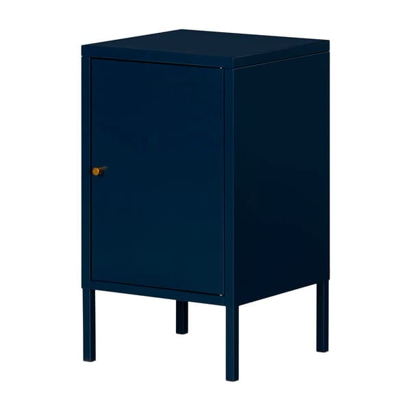 South Shore Crea Dark Blue Metal 1-Door End Table