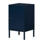 South Shore Crea Dark Blue Metal 1-Door End Table - image 1