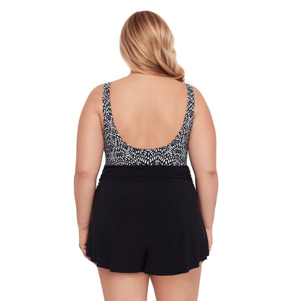 Plus Size Swimshaper Balinese Block Rebecca Swimsuit Romper