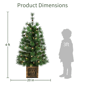Puleo International 3.5ft. LED Potted Christmas Trees - Set of 2 - image 6