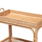 bali & pari Lombok Modern Bohemian Natural Rattan Wine Cart - image 4
