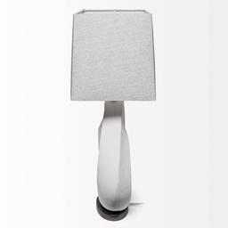 HomeRoots 27in. White Circular Table Lamp