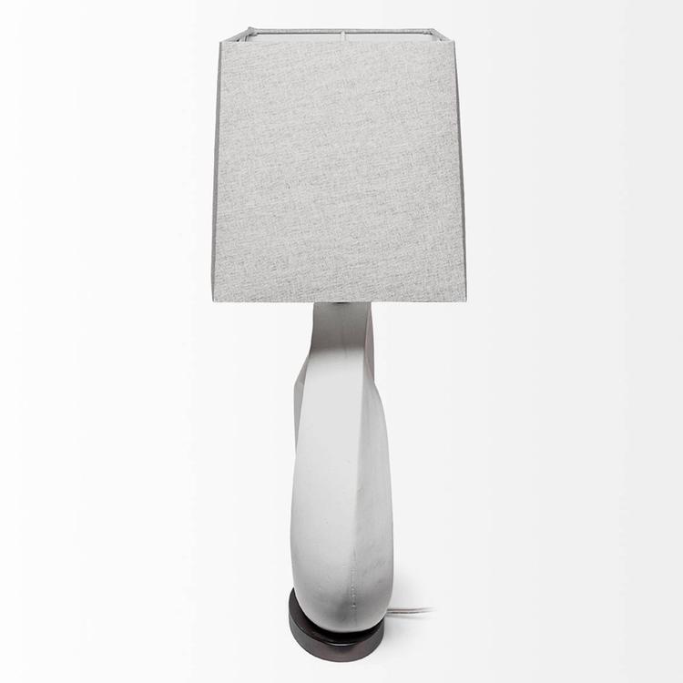 HomeRoots 27in. White Circular Table Lamp