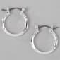 Design Collection Silver Tri-Textured Polished Earrings - image 1