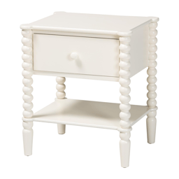 Baxton Studio Rimona End Table with Bobbin Legs