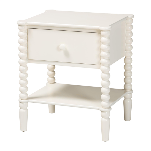 Baxton Studio Rimona End Table with Bobbin Legs