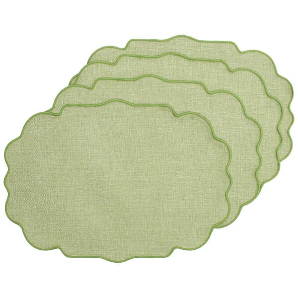 Monti Scalloped Woven Polyester Placemats - Set of 4 - image 