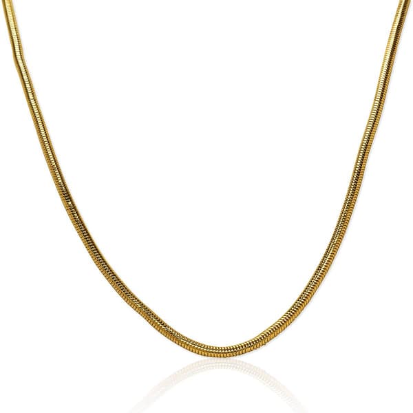 Gianni Argento 20in. Gold over Sterling Snake Chain Necklace - image 