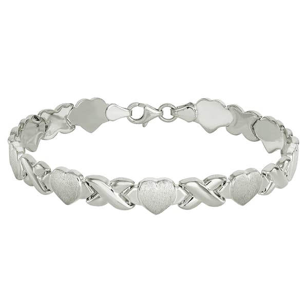 Ellen Tracy Sterling Silver Stampato Bracelet - image 