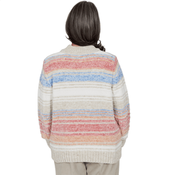 Womens Alfred Dunner Sunset Ridge Space Dye Stripe Sweater
