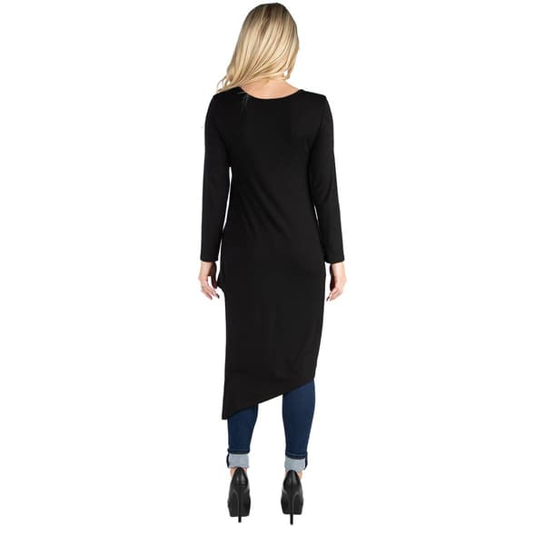 Womens 24/7 Comfort Apparel Long Sleeve Asymmetric Hem Tunic