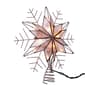 Kurt Adler 10-Light 10in. Silver Capiz Wire Snowflake Treetop - image 2