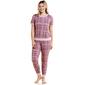 Plus Size IZOD&#40;R&#41; Short Sleeve Scribble Plaid Cuffed Pajama Set - image 1