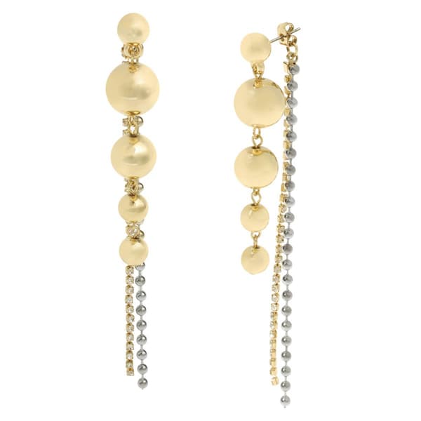 Steve Madden Sphere Chain Earring Jacket - image 