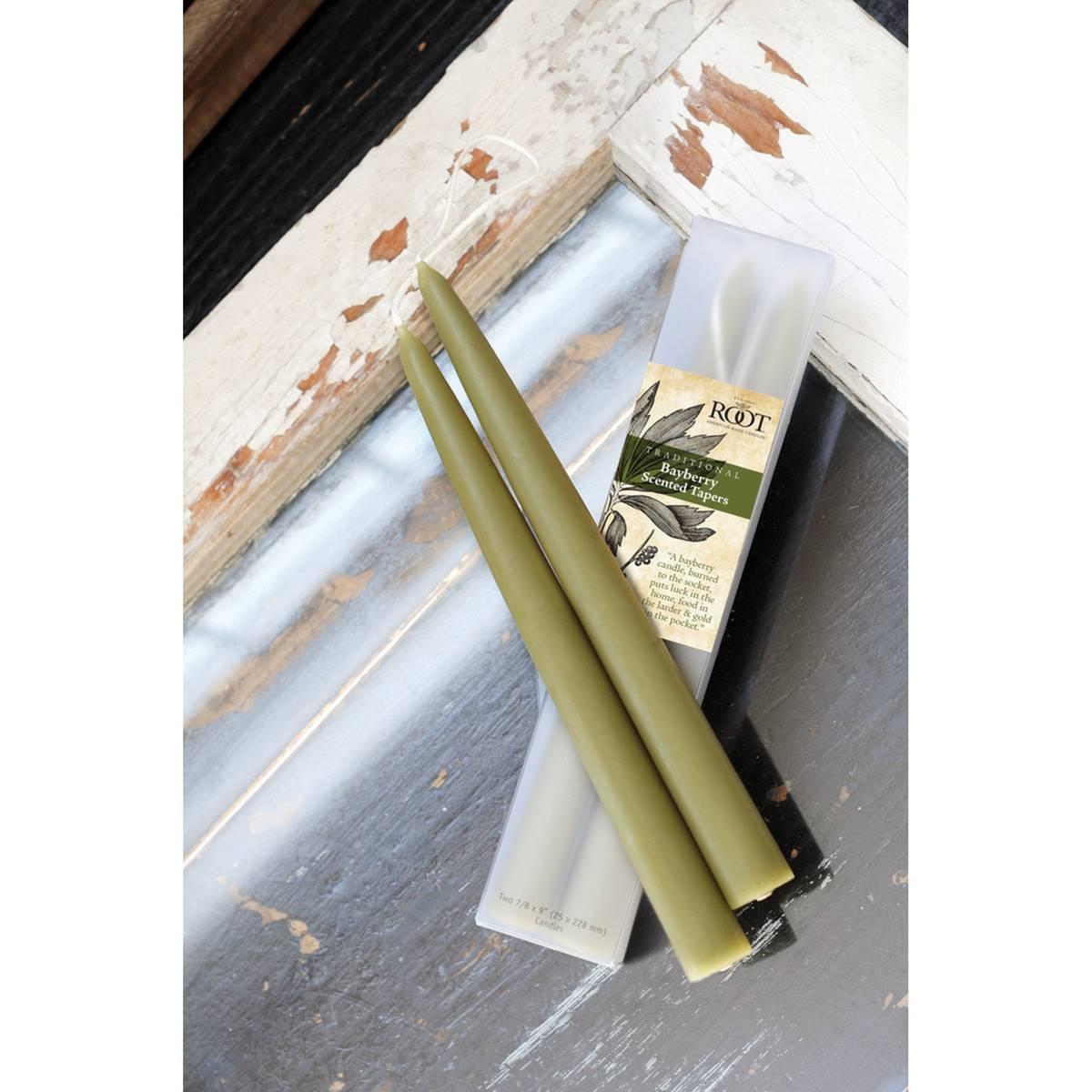 Root 2pk. Frag Taper Bayberry Candles
