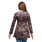 Womens 24/7 Comfort Apparel Brown Floral Long Sleeve Tunic Top - image 3