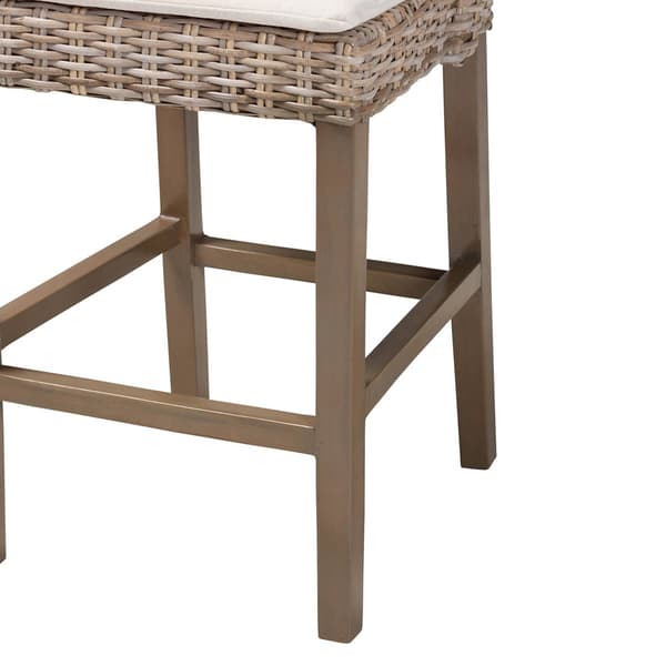 bali & pari Toby Modern Bohemian Kubu Rattan Counter Stool