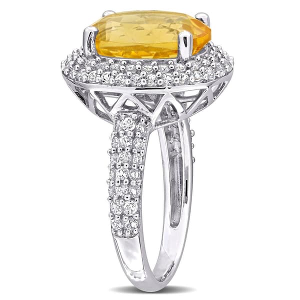 Sophia B 5 5/8ctw. Citrine & White Topaz Gemstone Ring