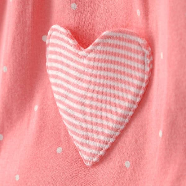 Baby Girl (3-24M) Carter''s Heart Pocket Short-Sleeve Romper - Pi