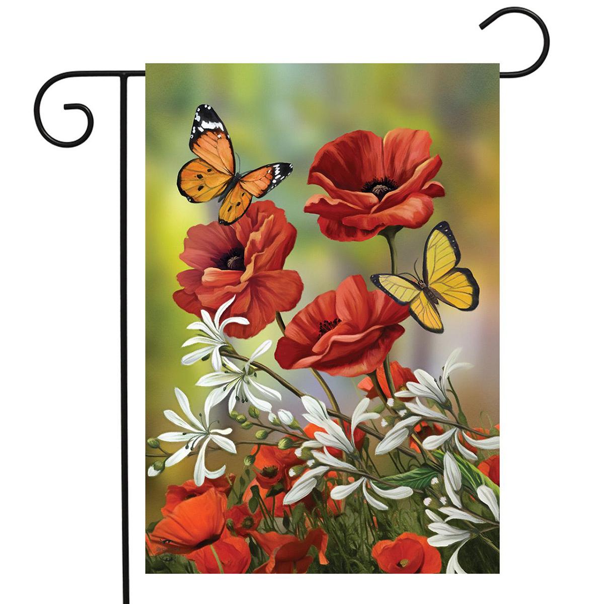Hello Spring Butterflies Garden Flag
