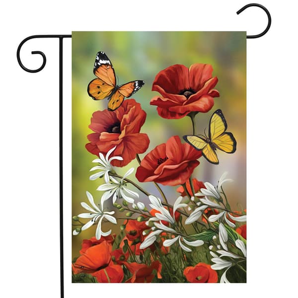 Hello Spring Butterflies Garden Flag - image 