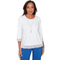 Womens Alfred Dunner The Royal Treatment Embellished Lace Trim T - image 1