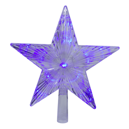 Hofert 9.5in. Lighted Color Changing 5 Point Star Tree Topper