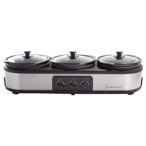 Continental Triple 2.5-Liter Slow Cooker - image 