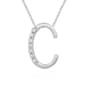 1/20cttw. Natural Diamond Sterling Silver Letter C Pendant - image 1