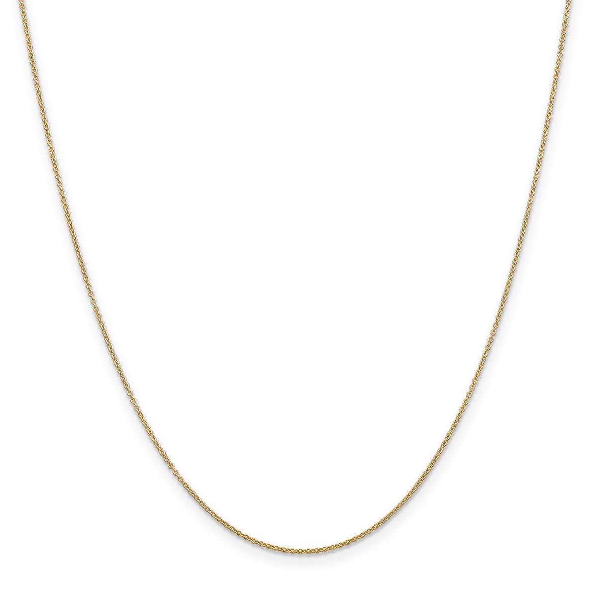 Unisex Gold Classics™ 9mm. 14kt. Gold Cable 14in. Necklace