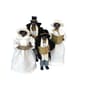 Santa's Workshop Black Carolers in White - Set of 4 - image 1