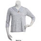 Petite Hasting & Smith 3/4 Sleeve Pleat Crossover V-Neck Tee - image 5