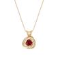 Forever Facets&#40;R&#41; 18kt. Gold Ruby Love Knot Necklace - image 1