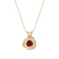Forever Facets(R) 18kt. Gold Ruby Love Knot Necklace - image 1