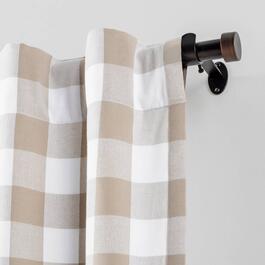 Serena Single Curtain Rod with Contemporary Cap Finial
