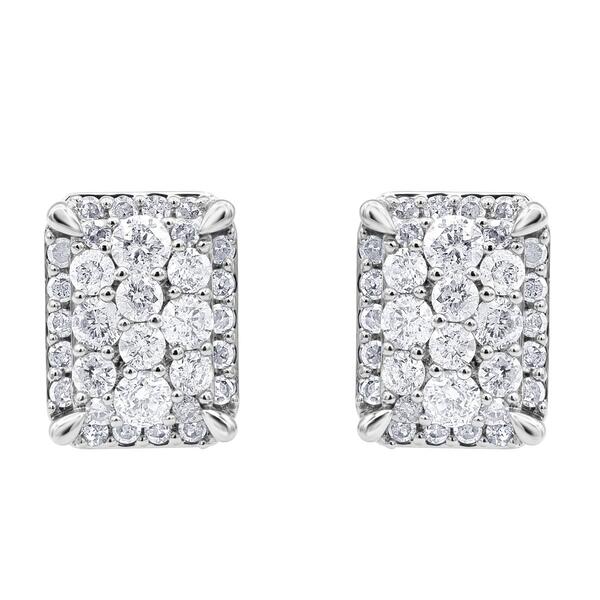 Nova Star&#174; Lab Grown Diamond Emerald Shape Stud Earrings